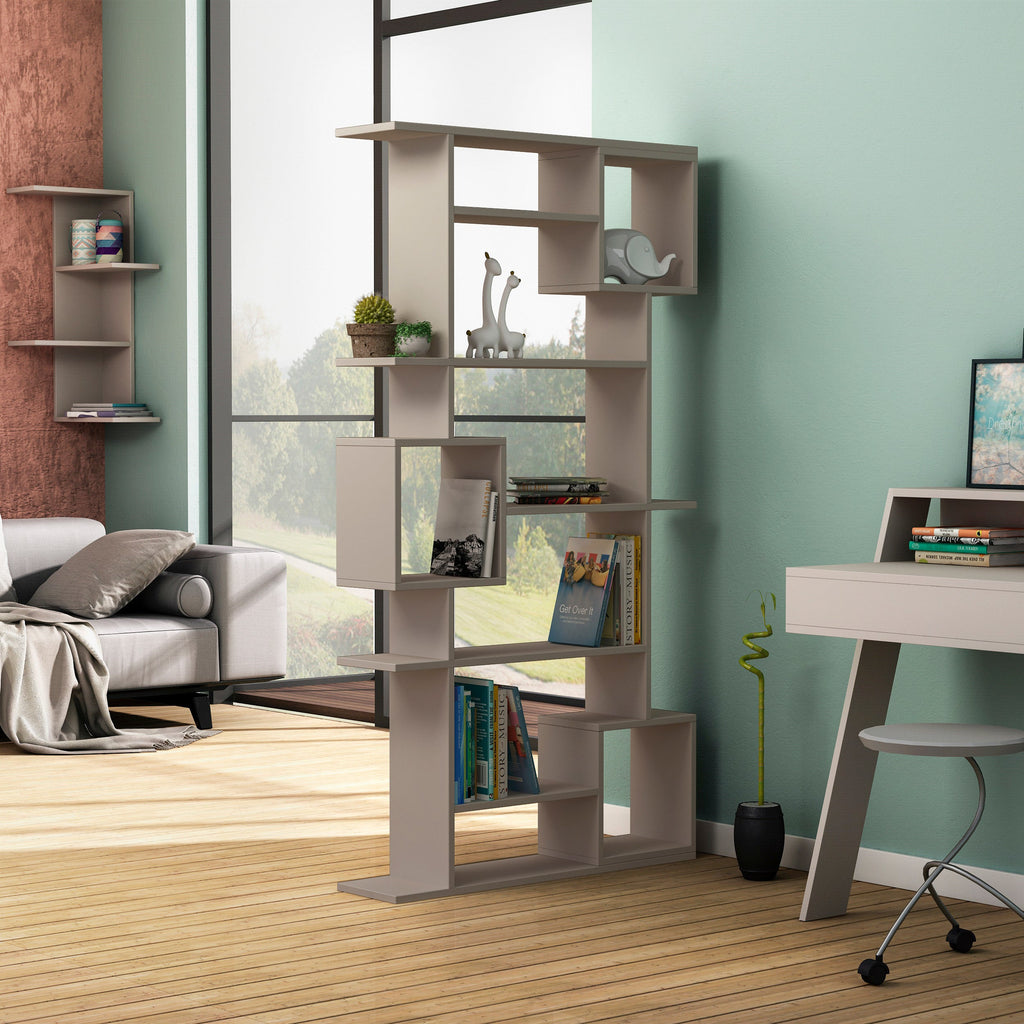 Decortieliving - Soto Modern Bookcase Display Unit Tall 173cm