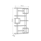 Decortieliving - Soto Modern Bookcase Display Unit Tall 173cm