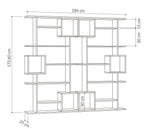 Decortieliving - Soto Modern Bookcase Display Unit Tall 173cm