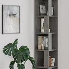 Decortieliving - Piano Modern Corner Bookcase Display Unit Tall 158.9cm