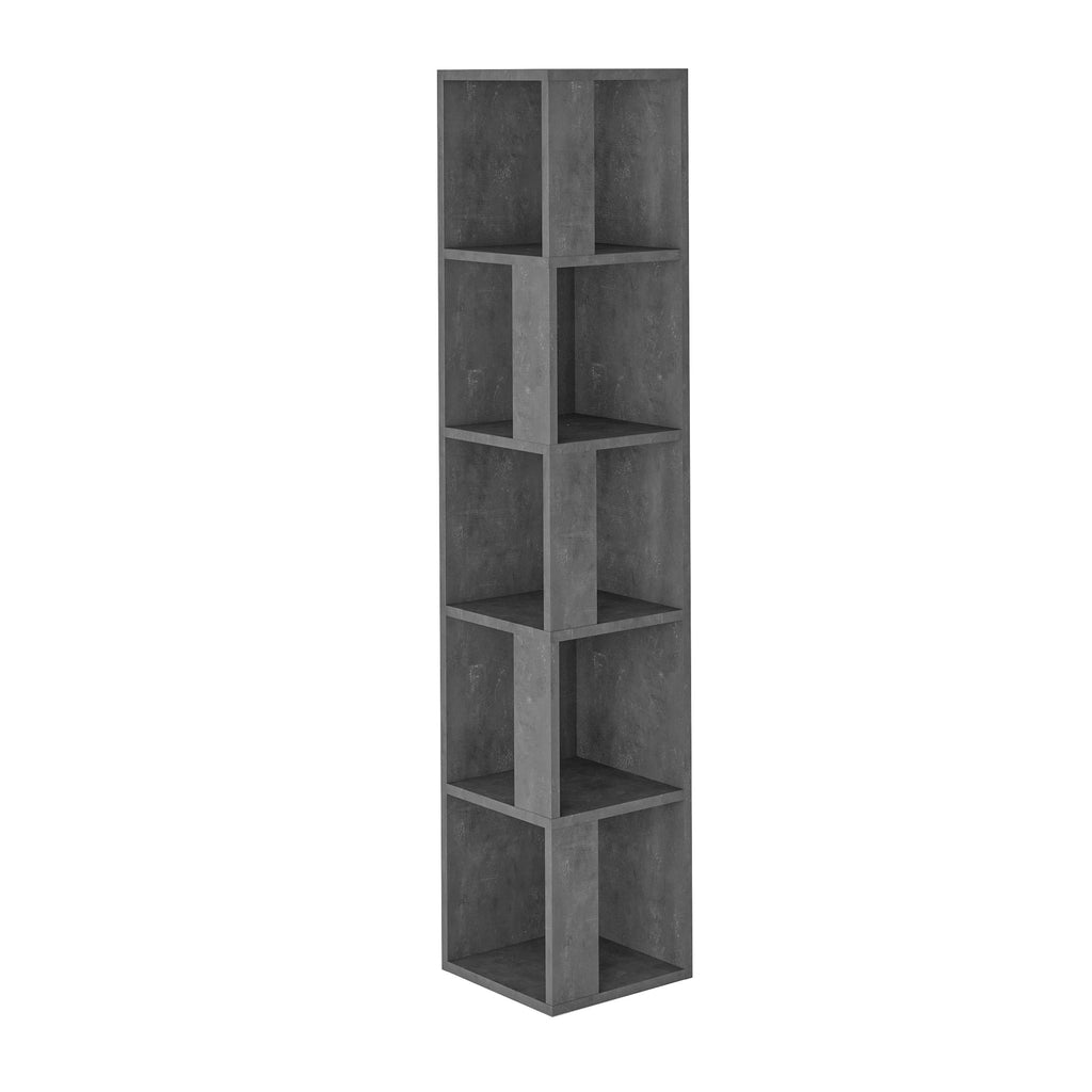 Decortieliving - Piano Modern Corner Bookcase Display Unit Tall 158.9cm