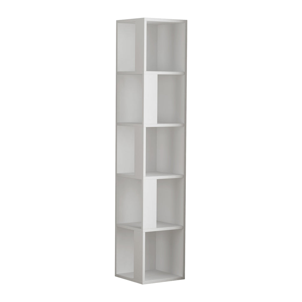 Decortieliving - Piano Modern Corner Bookcase Display Unit Tall 158.9cm
