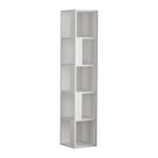 Decortieliving - Piano Modern Corner Bookcase Display Unit Tall 158.9cm