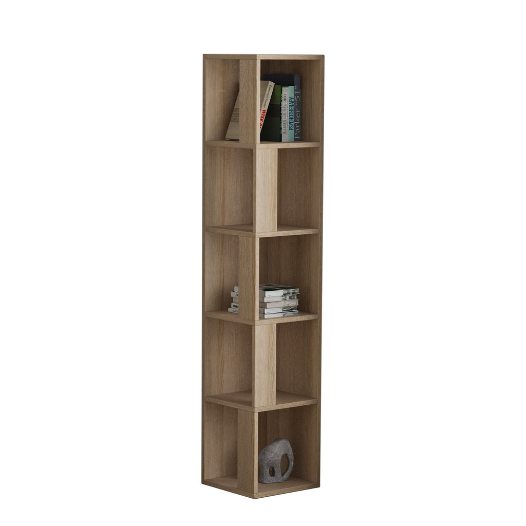 Decortieliving - Piano Modern Corner Bookcase Display Unit Tall 158.9cm