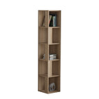 Decortieliving - Piano Modern Corner Bookcase Display Unit Tall 158.9cm