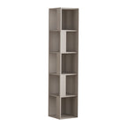 Decortieliving - Piano Modern Corner Bookcase Display Unit Tall 158.9cm