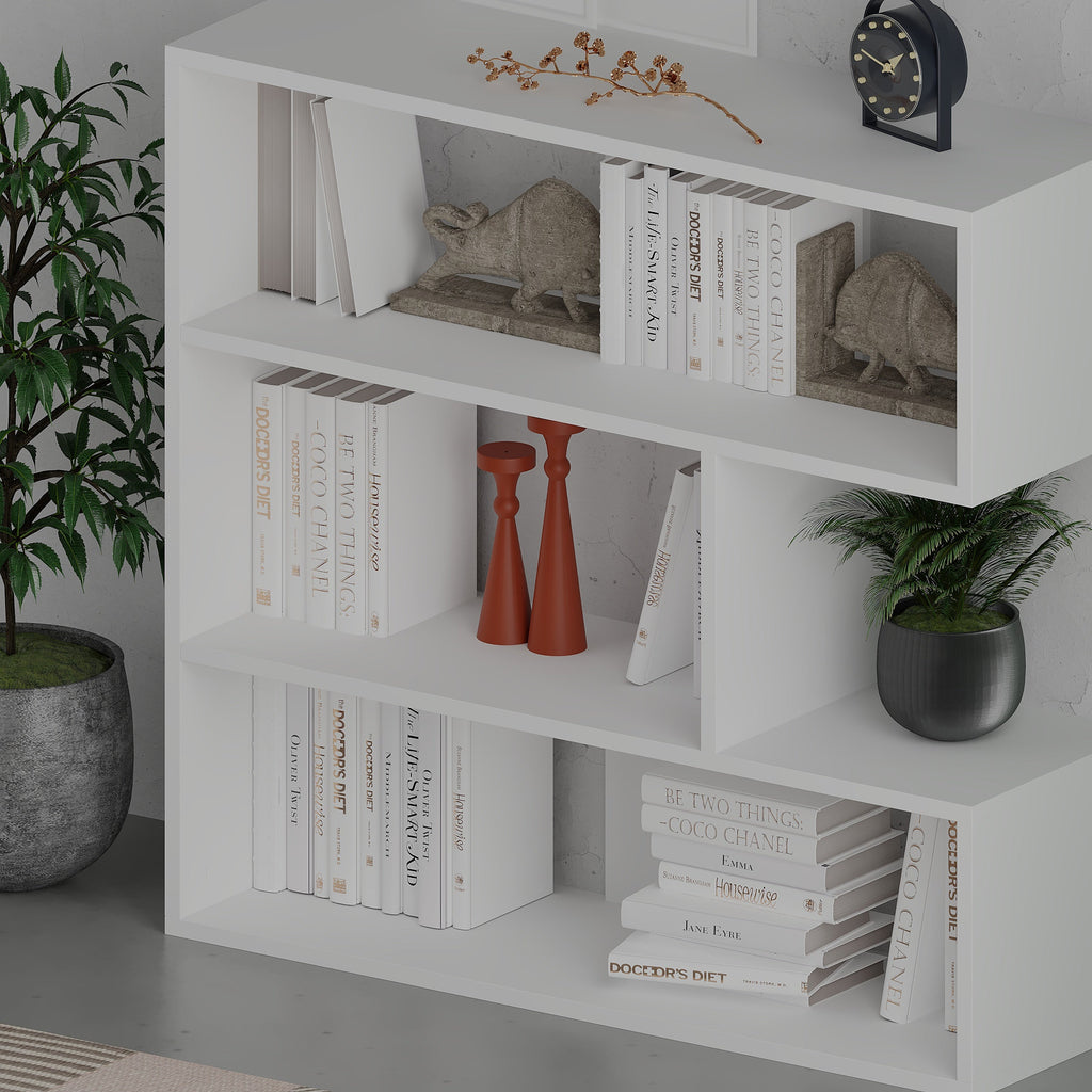 Decortieliving - Molly Modern Bookcase Display Unit No.1 Short 89cm