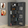 Decortieliving - Molly Modern Corner Multipurpose Bookcase Display Unit No.4 Tall 179 cm