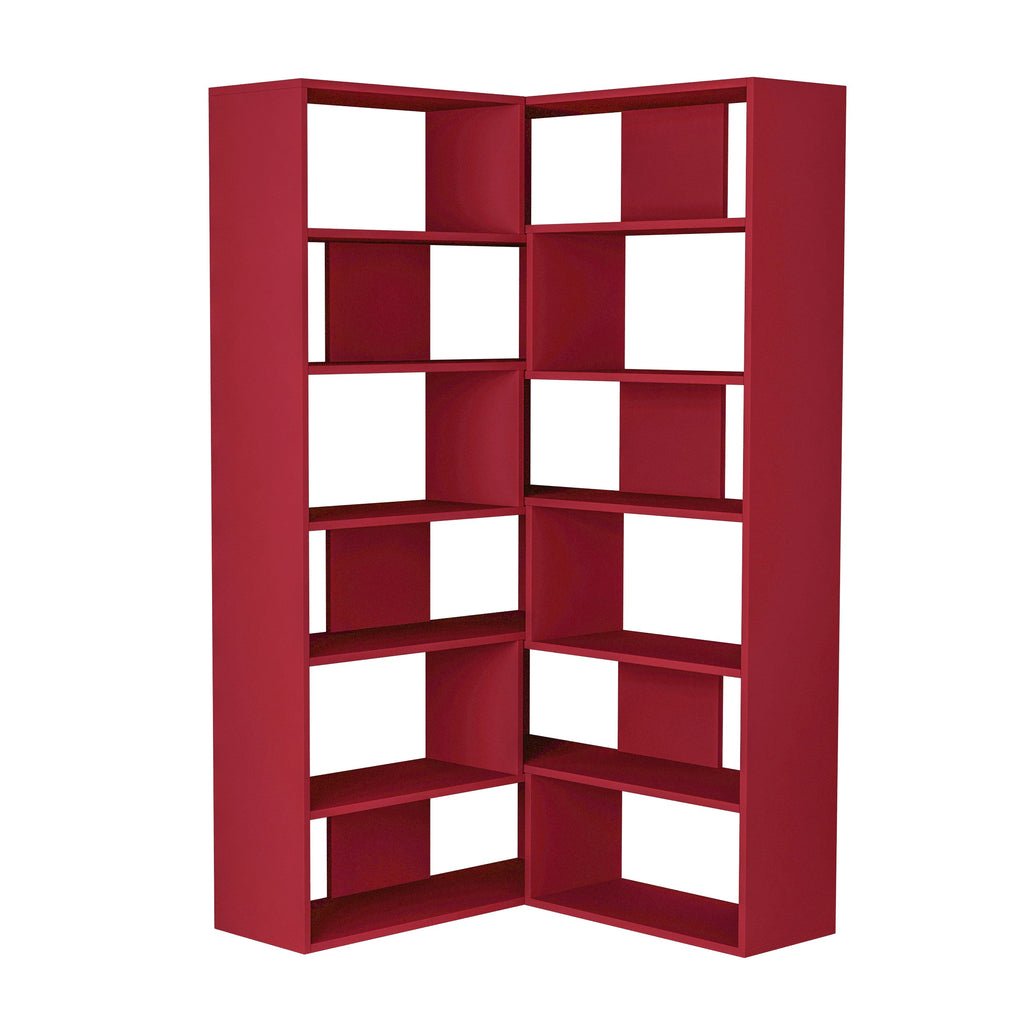 Decortieliving - Molly Modern Corner Multipurpose Bookcase Display Unit No.4 Tall 179 cm