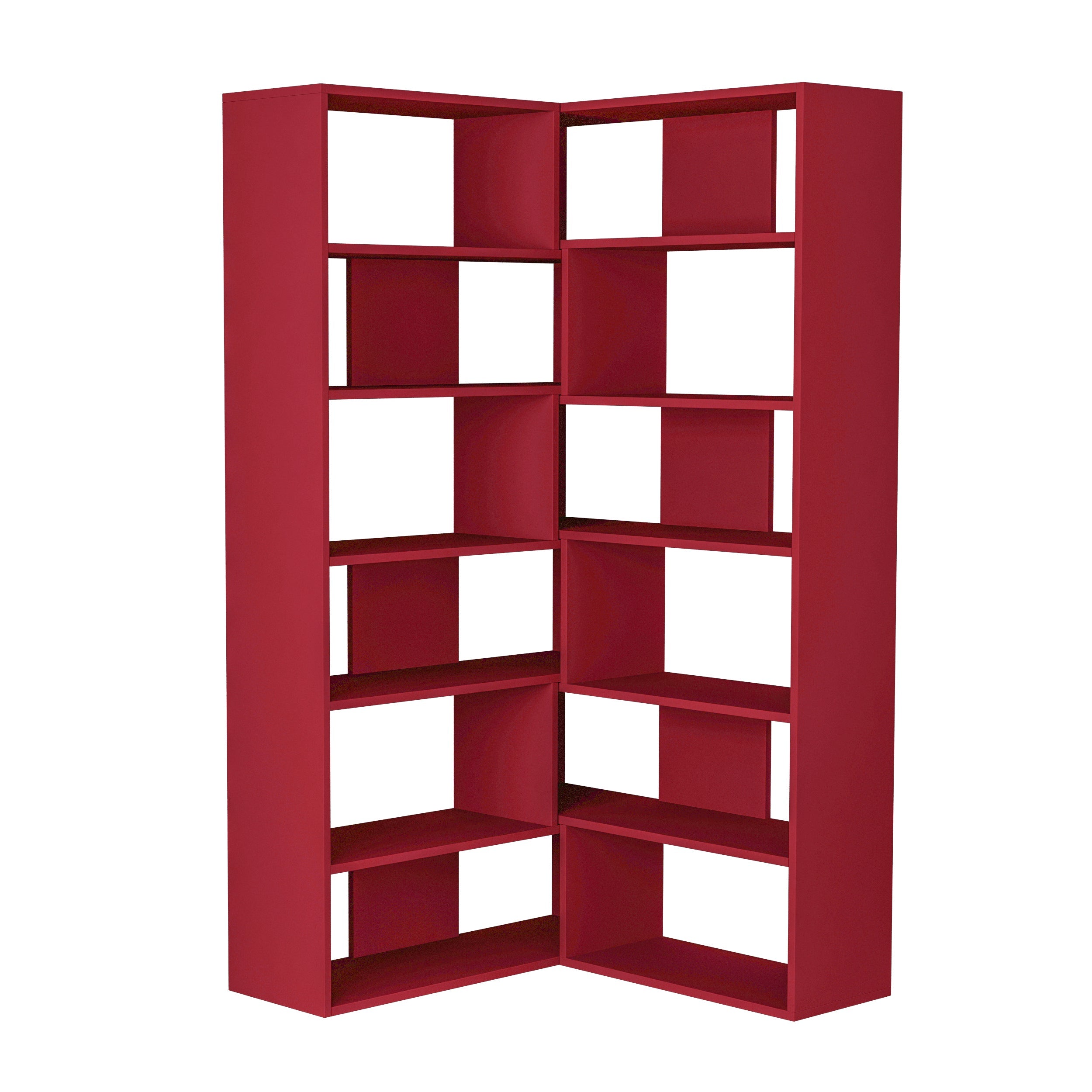 Decortieliving - Molly Modern Corner Multipurpose Bookcase Display Unit No.4 Tall 179 cm