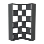 Decortieliving - Molly Modern Corner Multipurpose Bookcase Display Unit No.4 Tall 179 cm