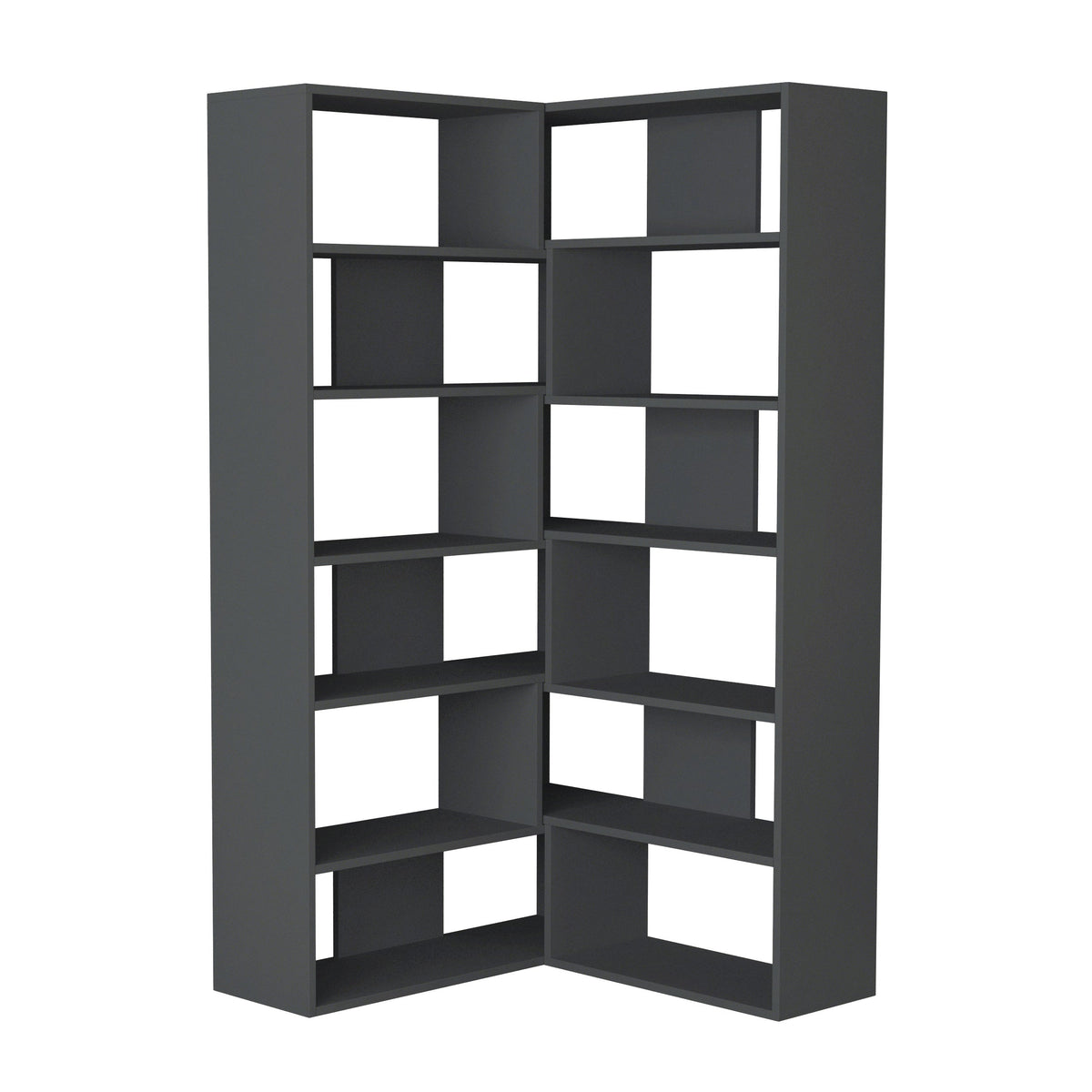 Decortieliving - Molly Modern Corner Multipurpose Bookcase Display Unit No.4 Tall 179 cm