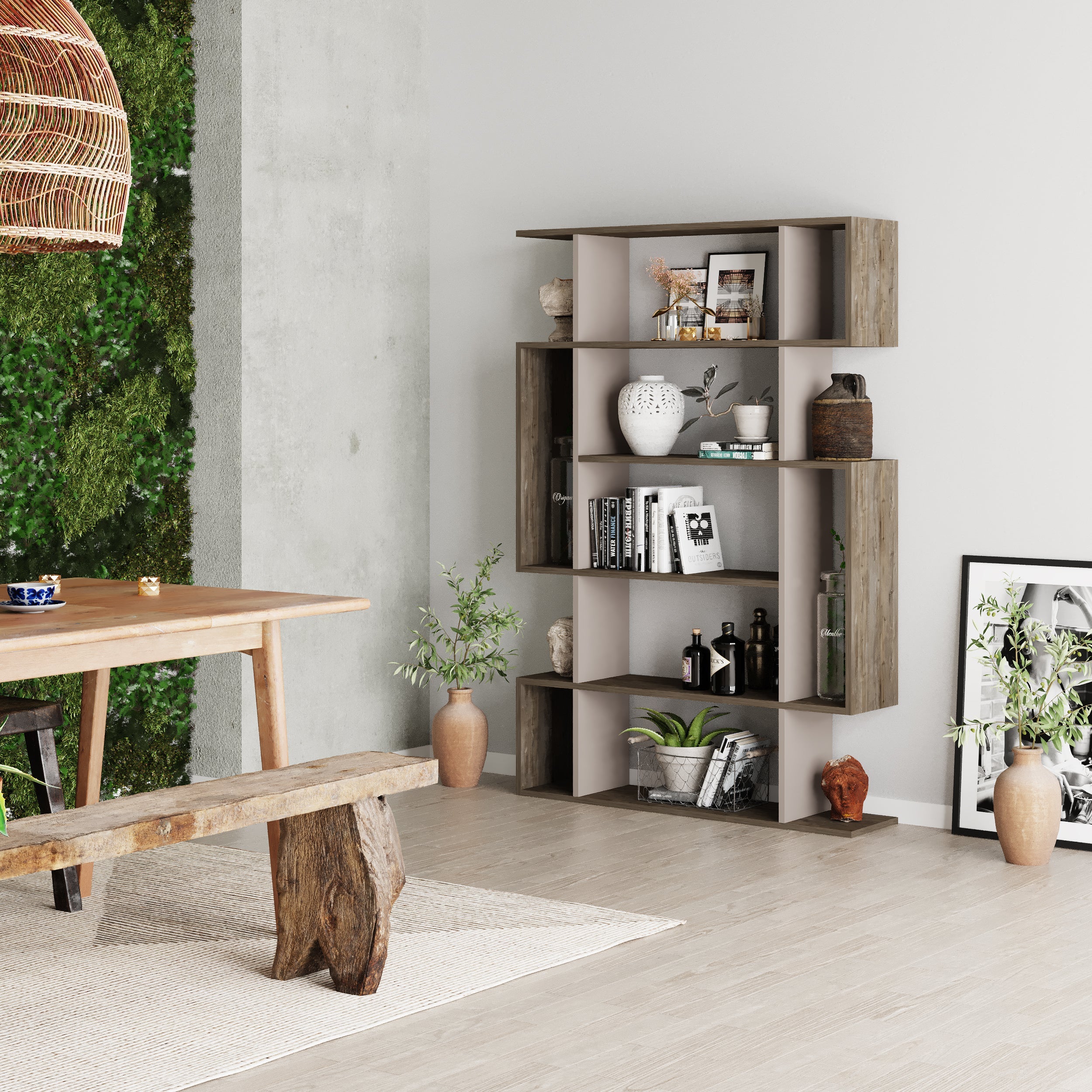 Decortieliving - Mito Modern Bookcase Display Tall 161cm
