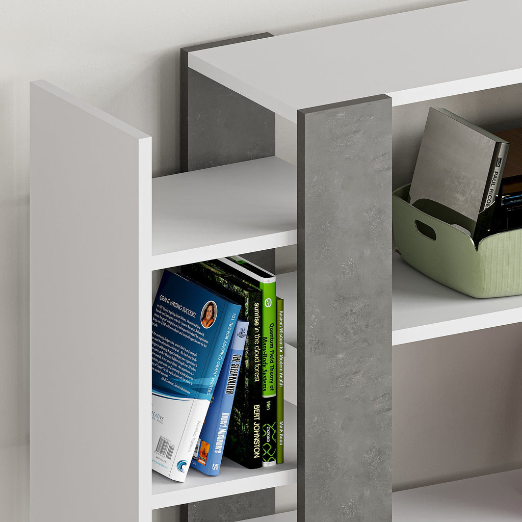 Decortieliving - Lift Modern Bookcase Display Unit Tall 150.5cm