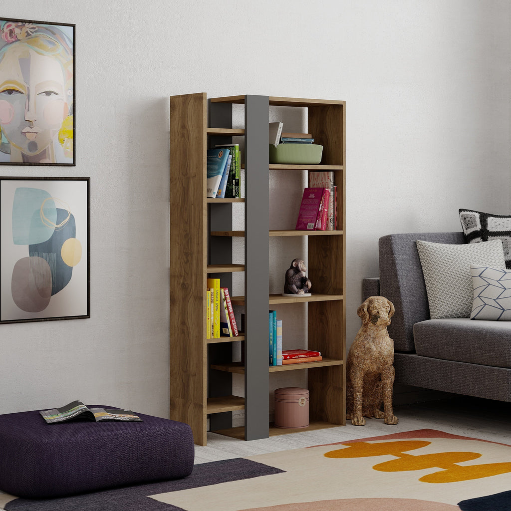 Decortieliving - Lift Modern Bookcase Display Unit Tall 150.5cm