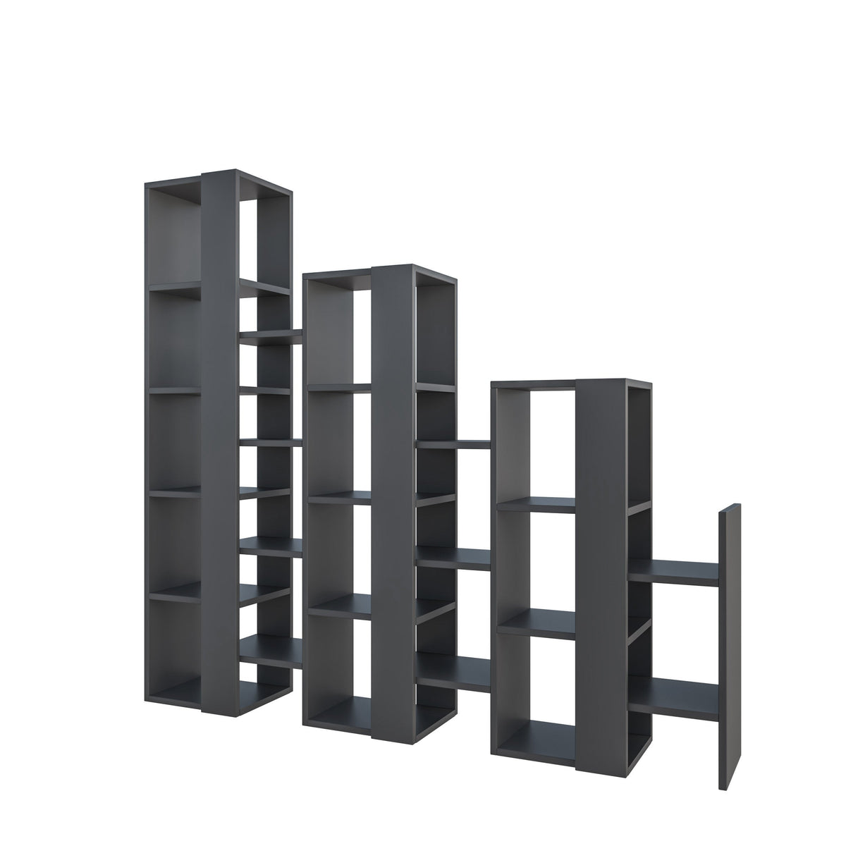Decortieliving - Lift Separator Modern Bookcase Display Unit Room Separator Tall 151cm