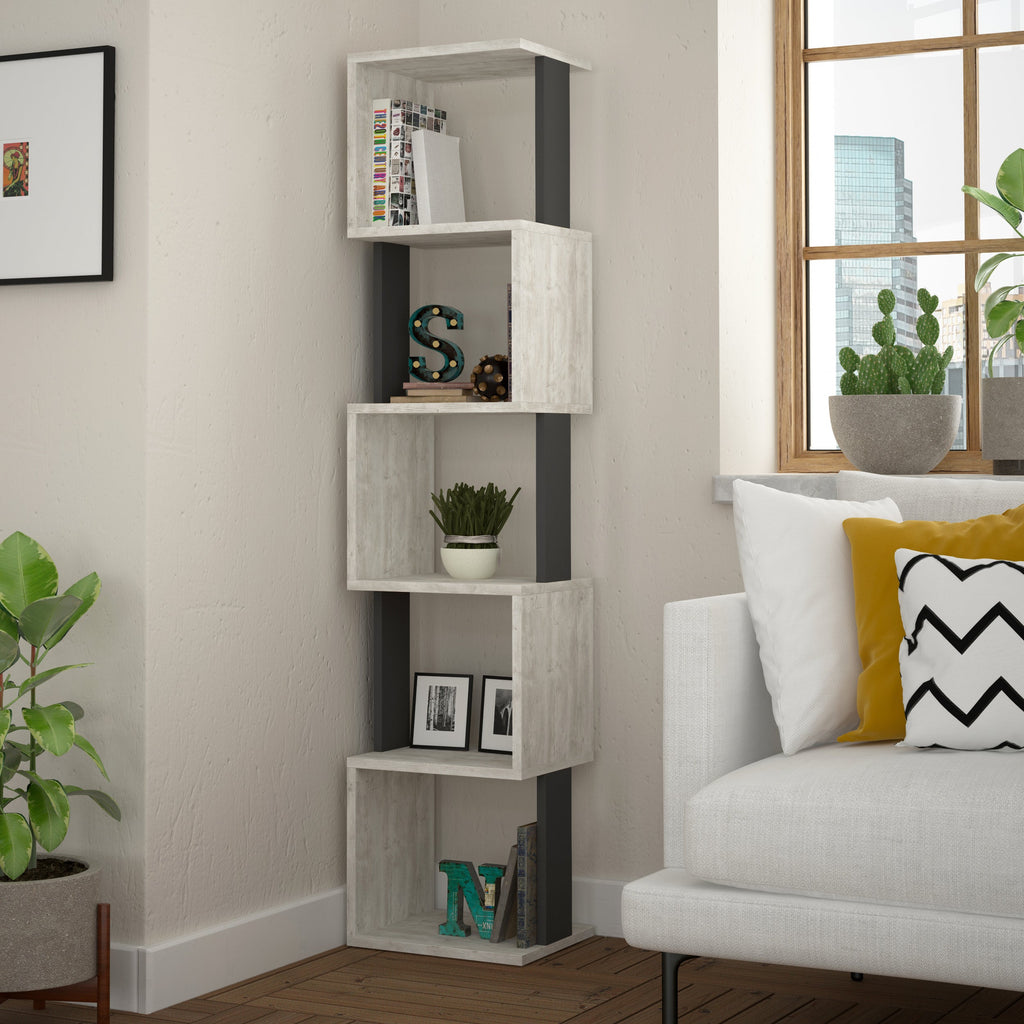 Decortieliving - Piri Modern Bookcase Display Unit Tall 161cm