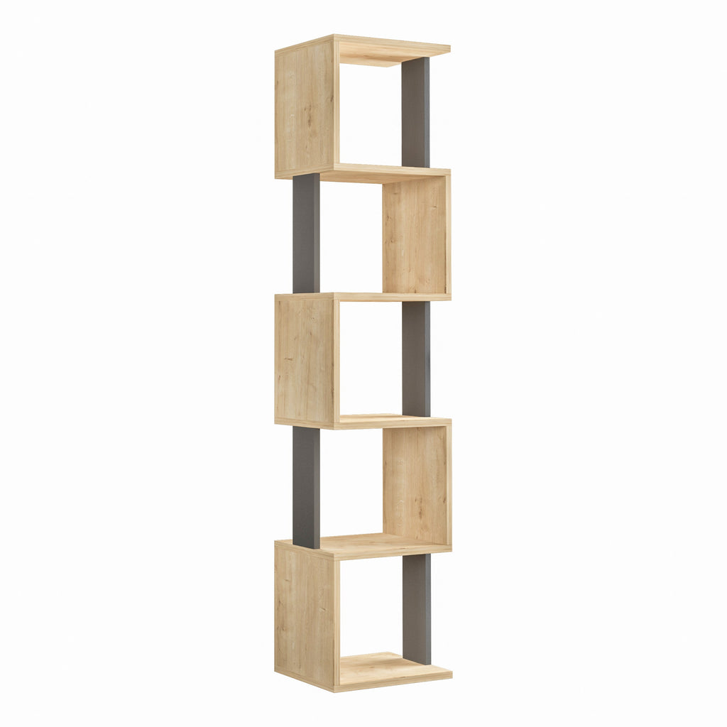 Decortieliving - Piri Modern Bookcase Display Unit Tall 161cm