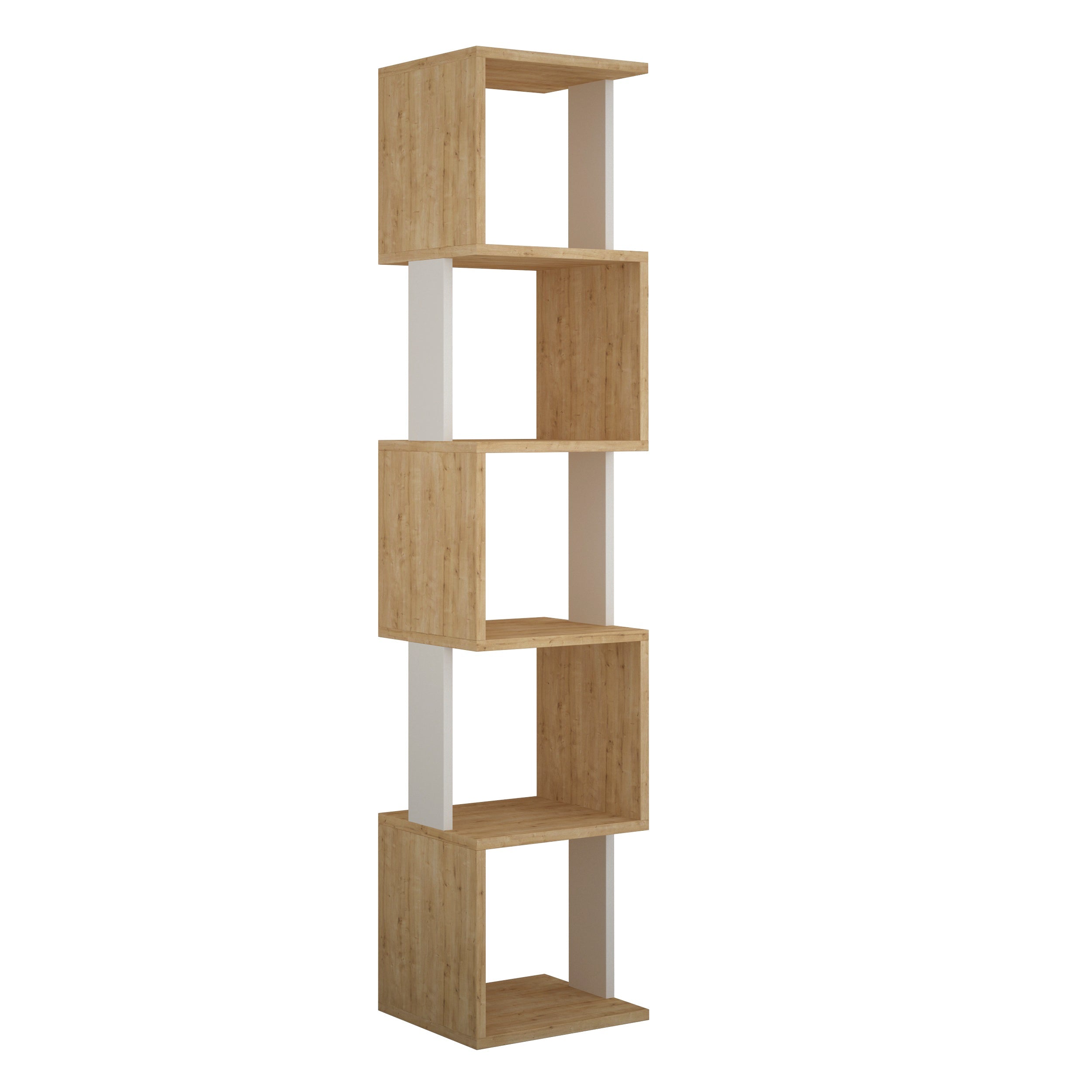 Decortieliving - Piri Modern Bookcase Display Unit Tall 161cm