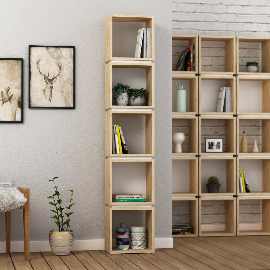 Decortieliving - Multi Modern Bookcase Display Unit Tall 167cm