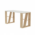 Decortieliving - Honey Modern Desk With Bookshelf Legs Width 137cm