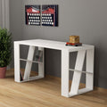 Decortieliving - Honey Modern Desk With Bookshelf Legs Width 137cm