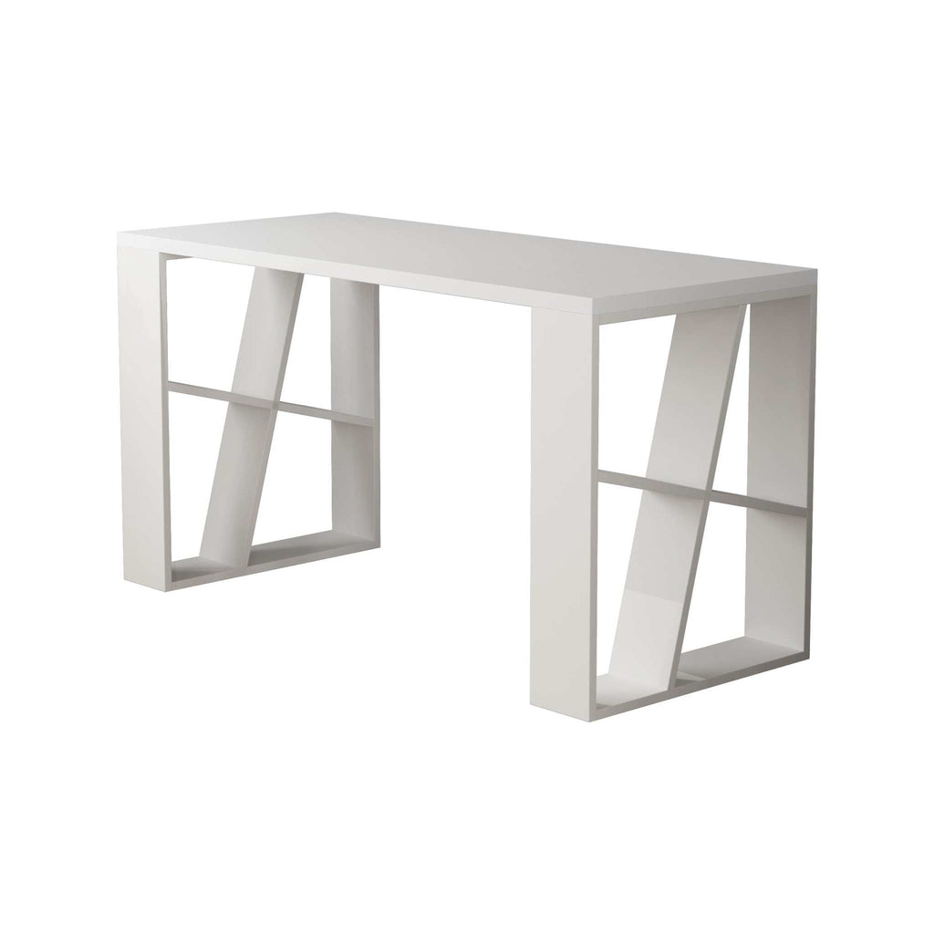 Decortieliving - Honey Modern Desk With Bookshelf Legs Width 137cm