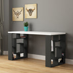 Decortieliving - Labirent Modern Desk With Bookshelf Legs Width 137cm