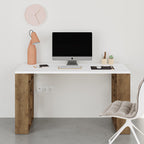 Decortieliving - Labirent Modern Desk With Bookshelf Legs Width 137cm