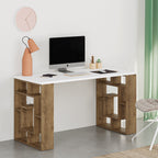Decortieliving - Labirent Modern Desk With Bookshelf Legs Width 137cm