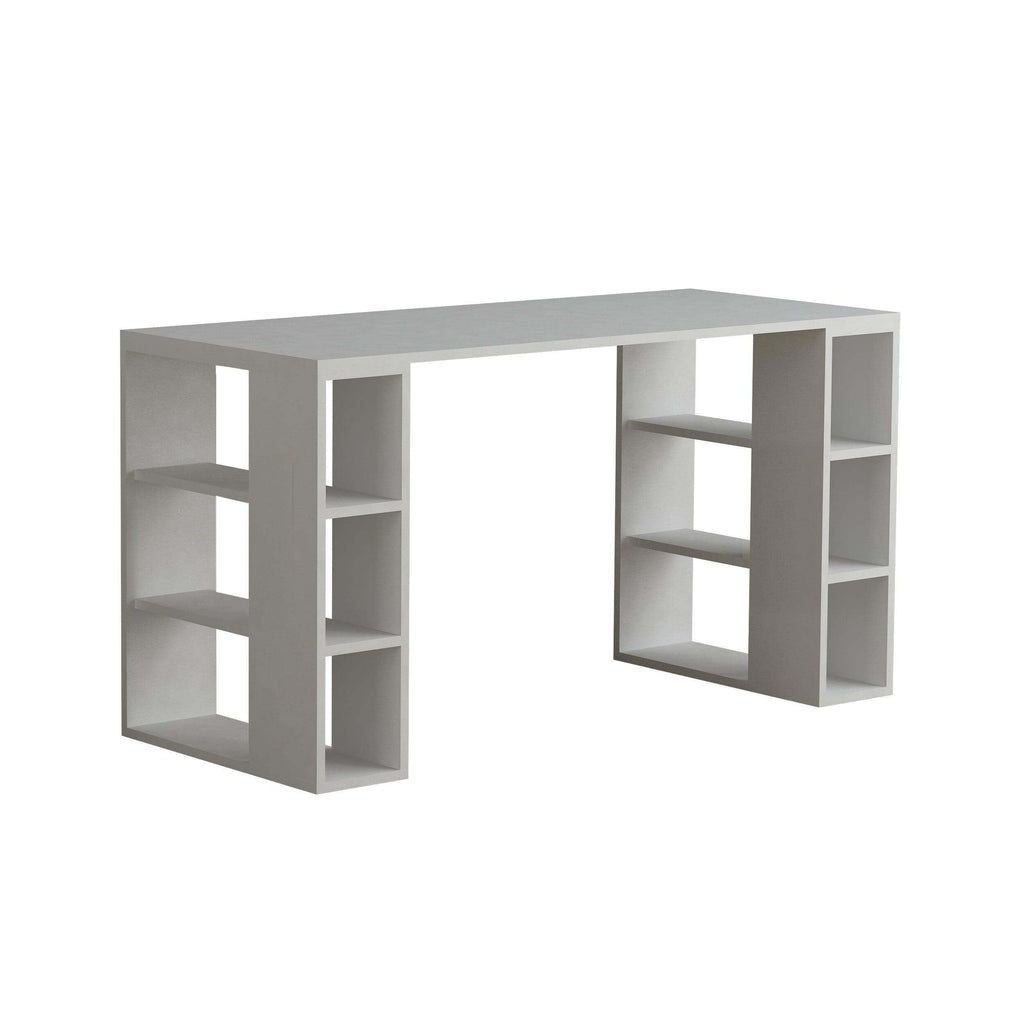 Decortieliving - Colmar Modern Desk With Bookshelf Legs Width 140cm