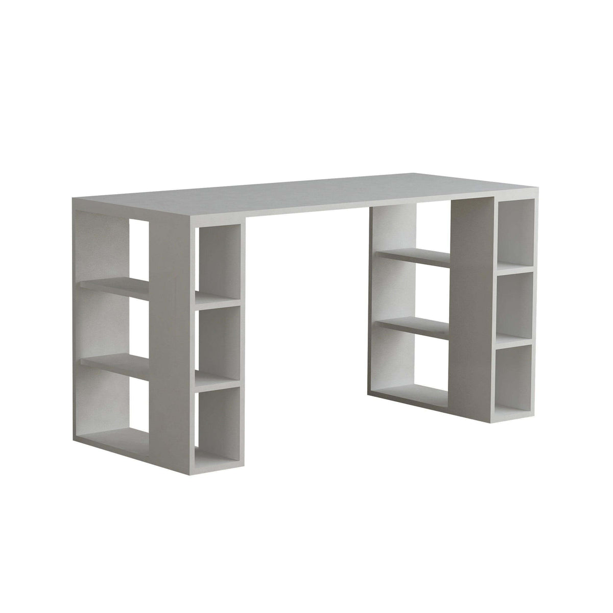 Decortieliving - Colmar Modern Desk With Bookshelf Legs Width 140cm