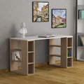 Decortieliving - Colmar Modern Desk With Bookshelf Legs Width 140cm