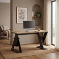 Decortieliving - Papillon Modern Desk With Bookshelf Legs Width 137cm