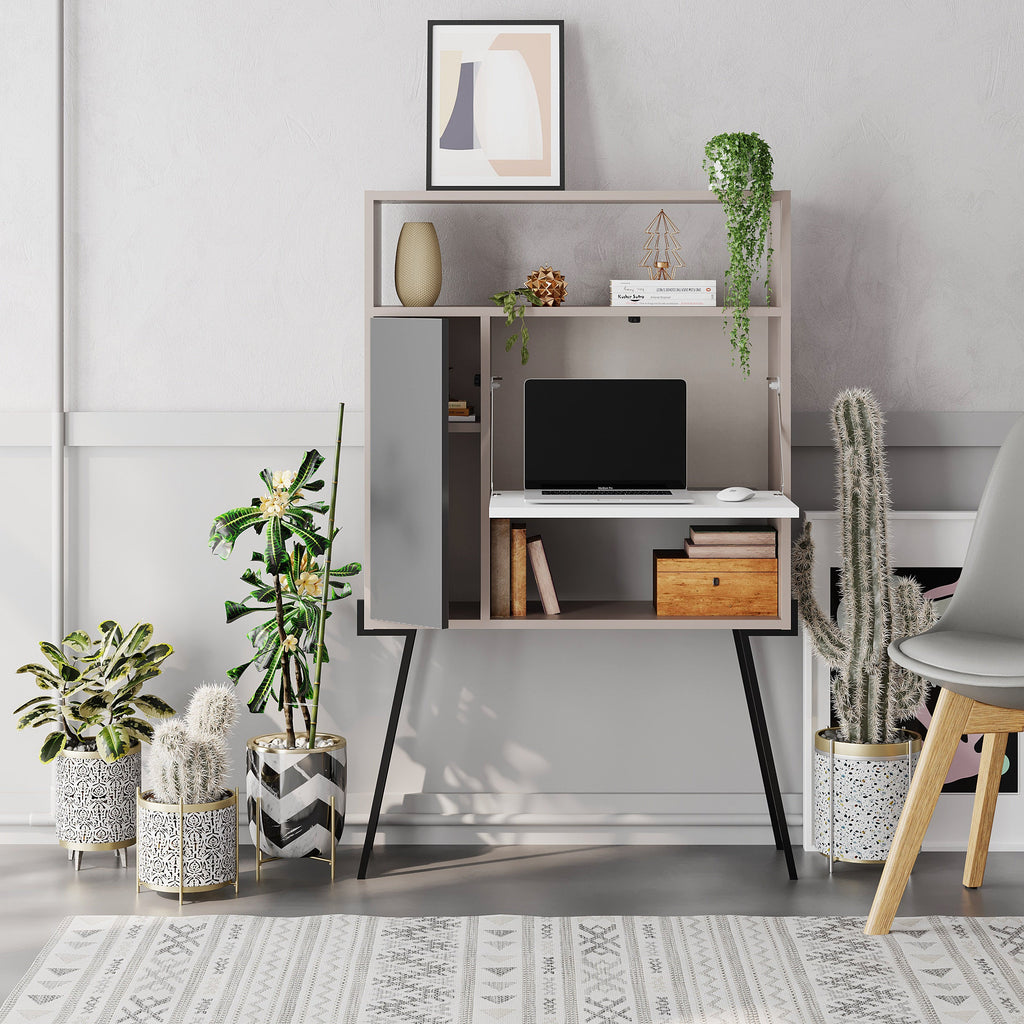 Decortieliving - Tatti Modern Desk Multipurpose With Storage