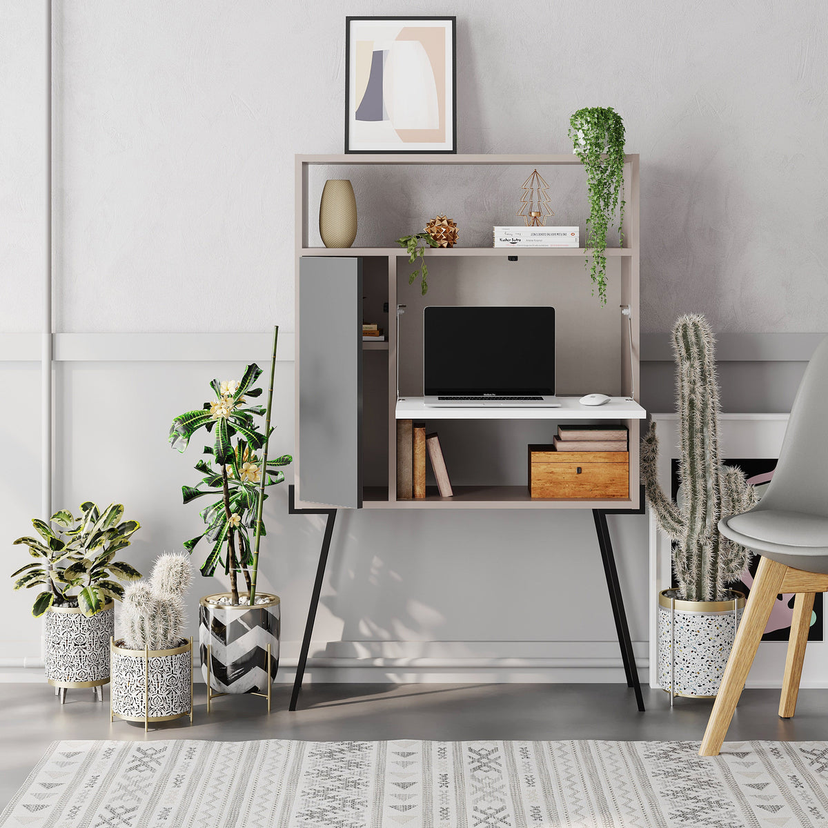 Decortieliving - Tatti Modern Desk Multipurpose With Storage