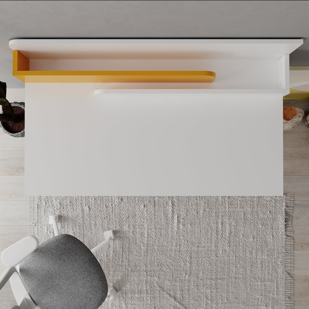 Decortieliving - Leila Modern Desk Multipurpose Study Modern Desk Width 110cm