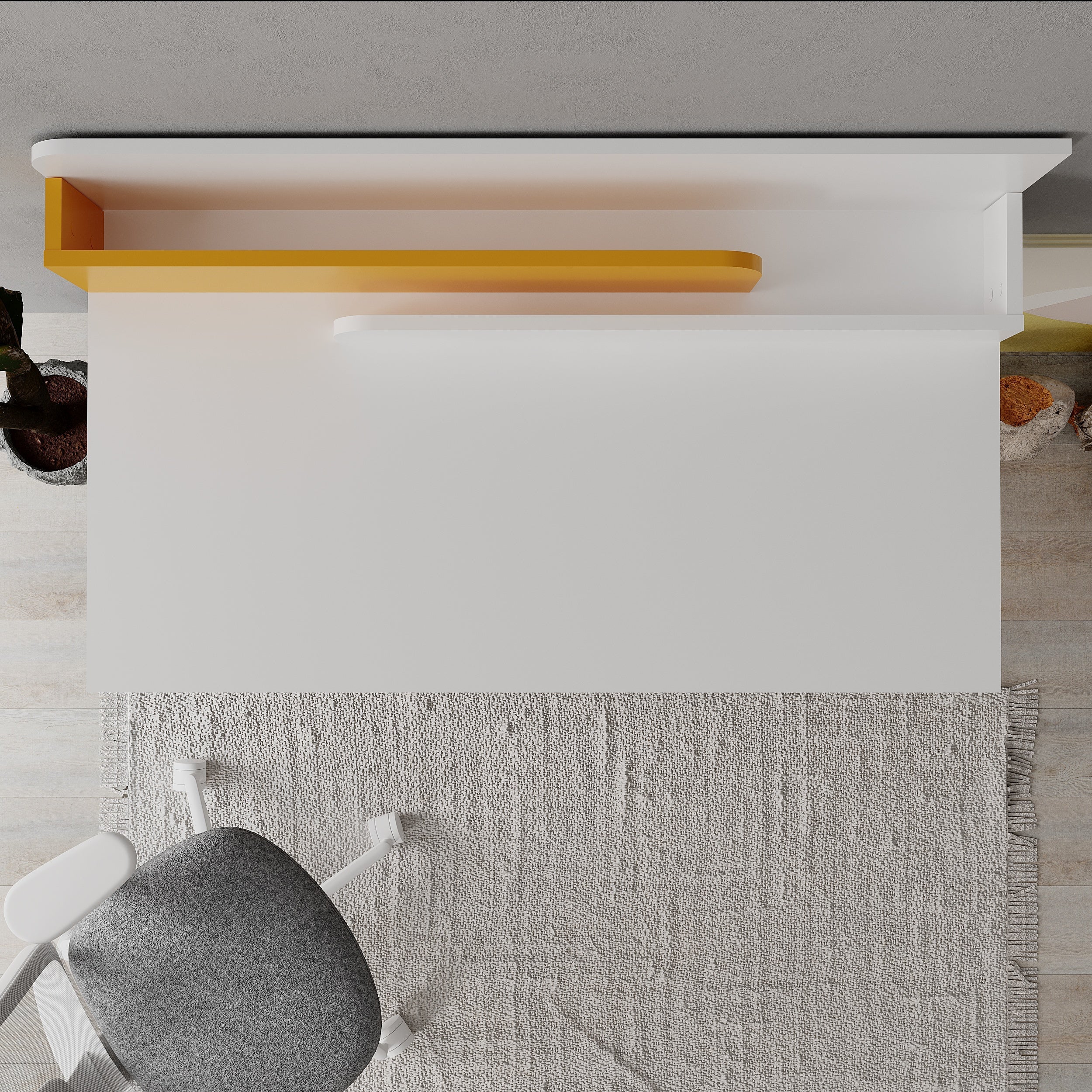 Decortieliving - Leila Modern Desk Multipurpose Study Modern Desk Width 110cm
