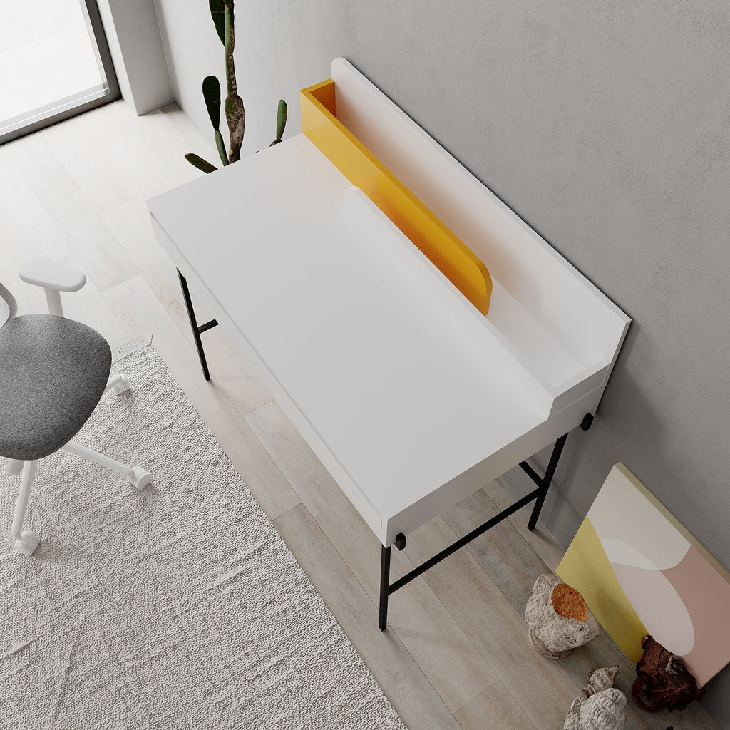 Decortieliving - Leila Modern Desk Multipurpose Study Modern Desk Width 110cm
