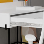 Decortieliving - Leila Modern Desk Multipurpose Study Modern Desk Width 110cm