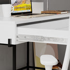 Decortieliving - Leila Modern Desk Multipurpose Study Modern Desk Width 110cm