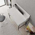 Decortieliving - Leila Modern Desk Multipurpose Study Modern Desk Width 110cm