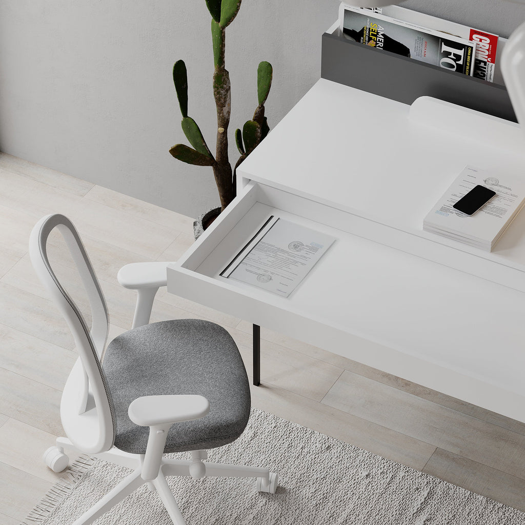 Decortieliving - Leila Modern Desk Multipurpose Study Modern Desk Width 110cm