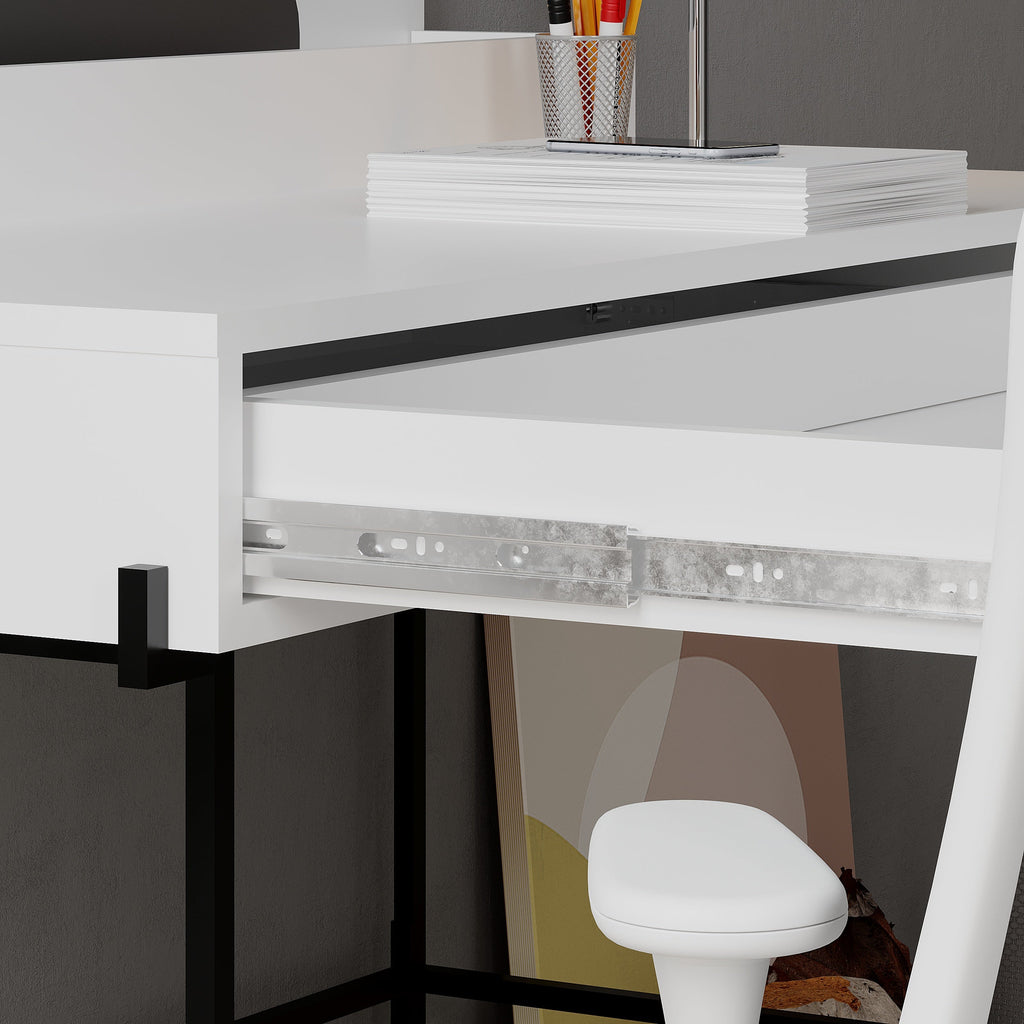Decortieliving - Leila Modern Desk Multipurpose Study Modern Desk Width 110cm