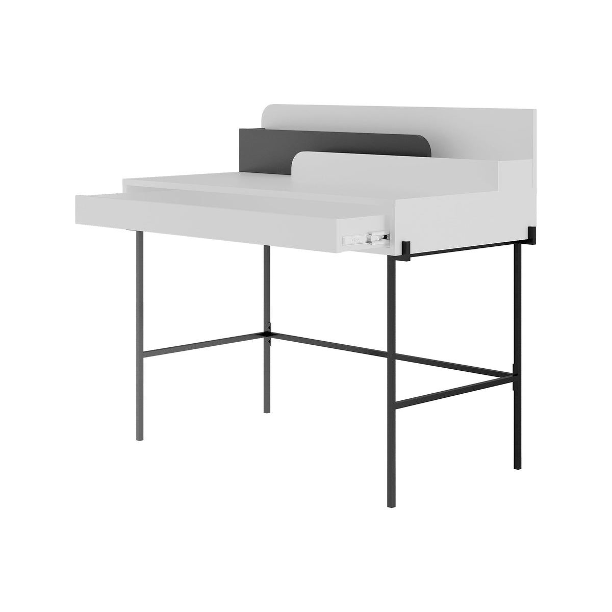 Decortieliving - Leila Modern Desk Multipurpose Study Modern Desk Width 110cm