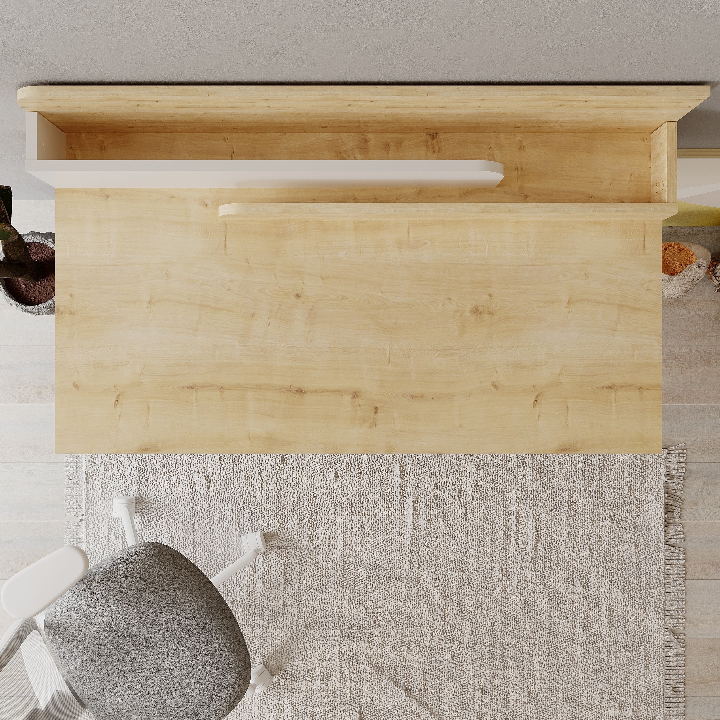 Decortieliving - Leila Modern Desk Multipurpose Study Modern Desk Width 110cm