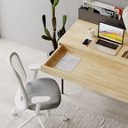 Decortieliving - Leila Modern Desk Multipurpose Study Modern Desk Width 110cm