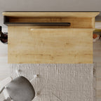 Decortieliving - Leila Modern Desk Multipurpose Study Modern Desk Width 110cm