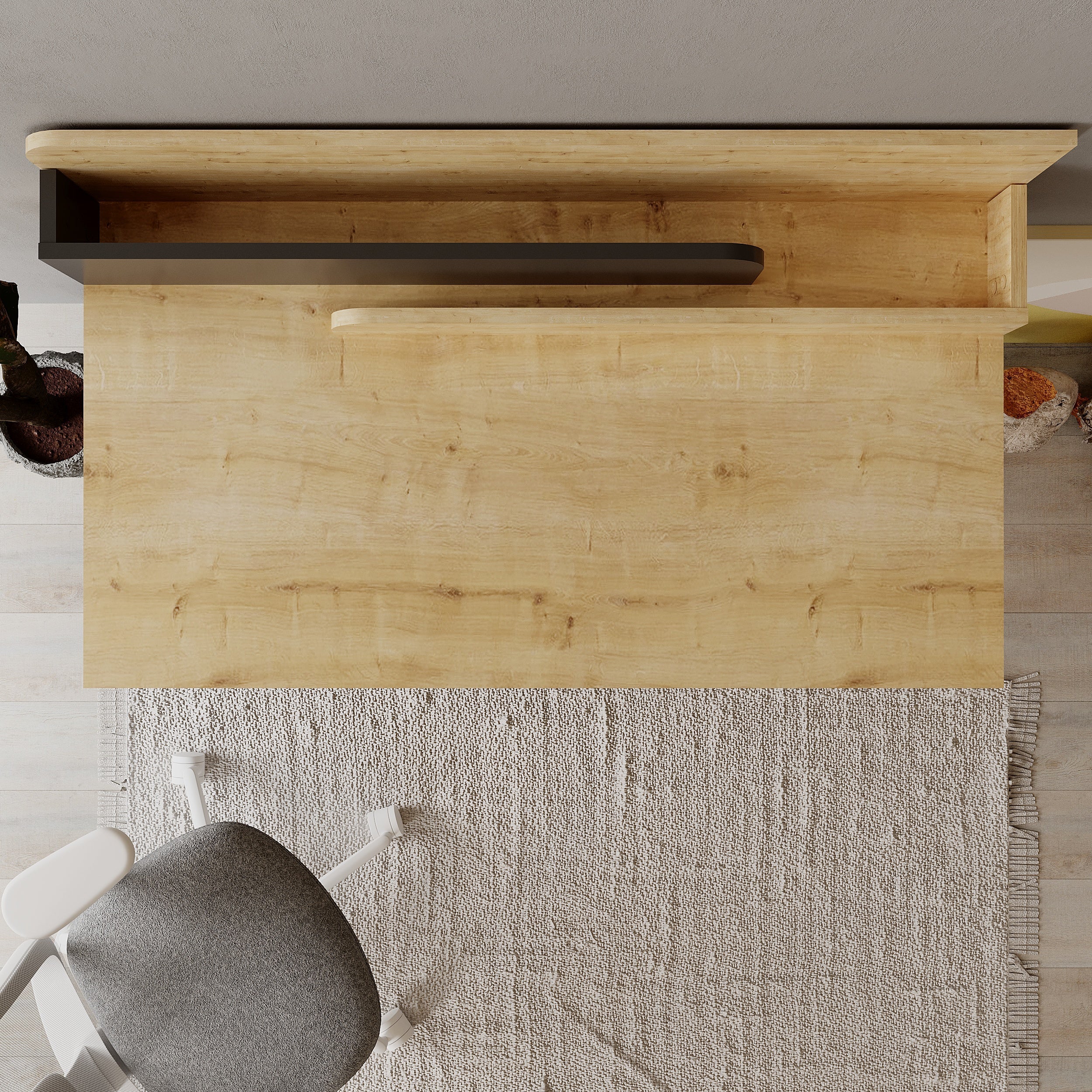 Decortieliving - Leila Modern Desk Multipurpose Study Modern Desk Width 110cm