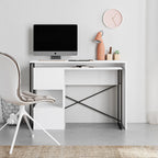 Decortieliving - Badau Multi Purpose Working Table – Modern 2-in-1 Desk with Storage for Home Office or Study